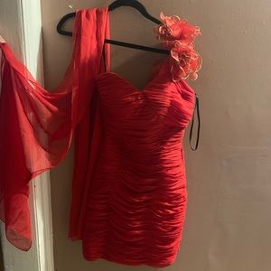 Red neblon xs prom dress
